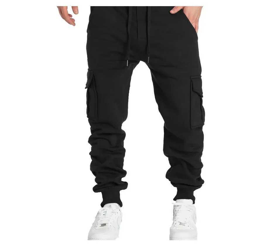 2024 Autumn/Winter Wool Mens Casual Work Pants Mens Multi Pocket Pants Cross border Plus Sports Casual Pants Mens W250318