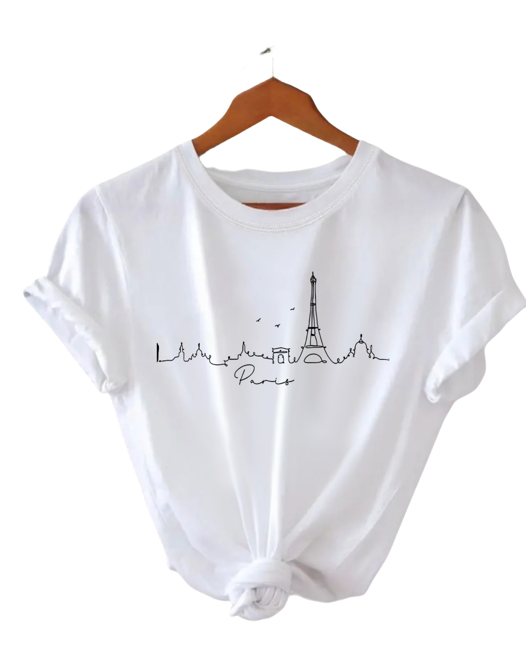 Women's T Shirts Cotton T-shirt with European and American summer short sleeved round neck and American pattern printed T-shirt