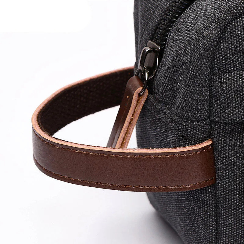 Men Canvas Travel Wash Toiletry Bag Women Cosmetic Makeup Beauty Necessaries Bag Waterproof Dopp Kit Shaving Organizer 250314