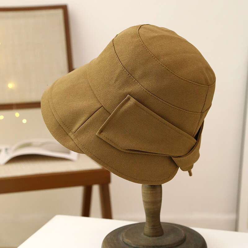 Women's Trendy Big Eaves Summer Fisherman's Casual Hepburn Style Sunscreen Bow Sunshade Hat