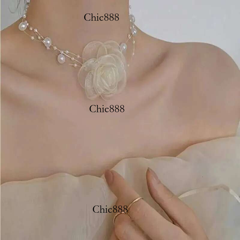 Exquisite Imitation Pearl Choker Fashionable Bow Tie Lace Up Velaet Necklace Personality Simple Jewelry For Woman
