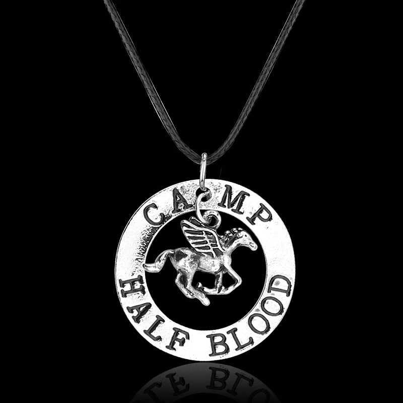 Blood Pegasus Pendant Necklace Mens Percy Jackson Camp Half Necklace Fashion Charm Jewelry Accessories Gift W250318