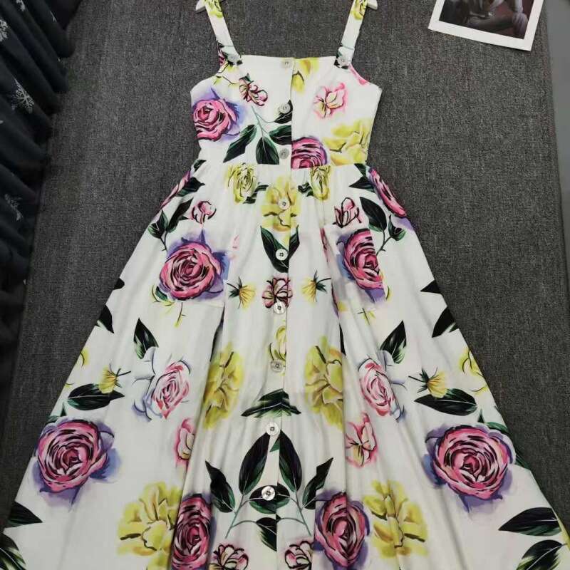 Fengyingying Women's 2025 Spring New Cotton Printed Waist Elastic Half Skirt