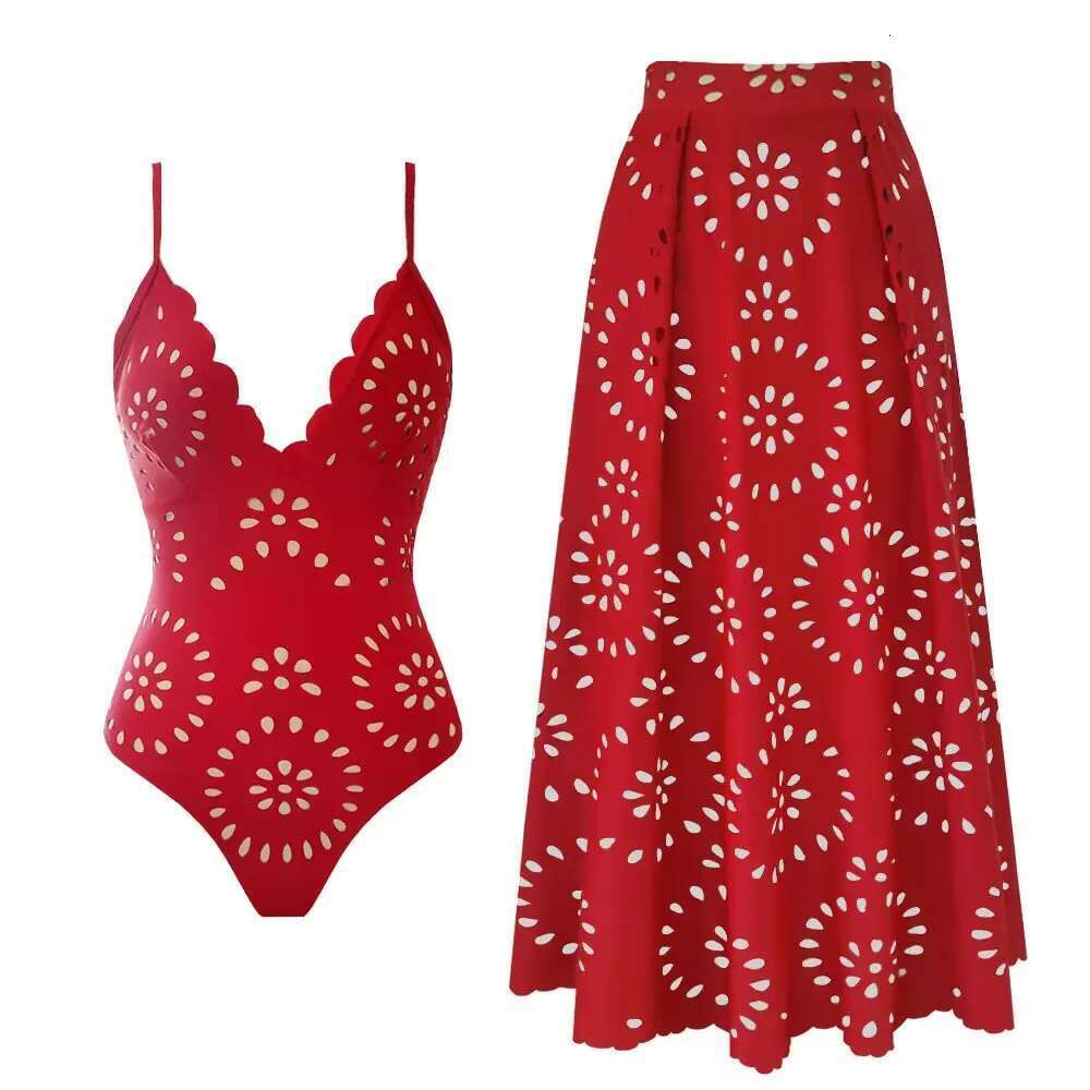 2024 New Sexy Ruffle Bikini Set Brazilian Printed Bikini Women's Swimsuit Skirt Swimsuit Girls Summer Beach Wear