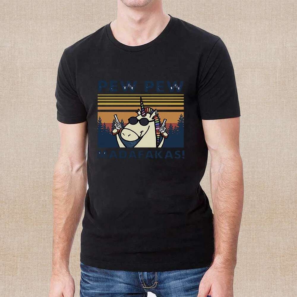 Men's Short Sleeve Summer T-shirt, Round Neck, Printed Pew Pattern, Casual and Breathable Clothing, Fashionable, Size S-6XL