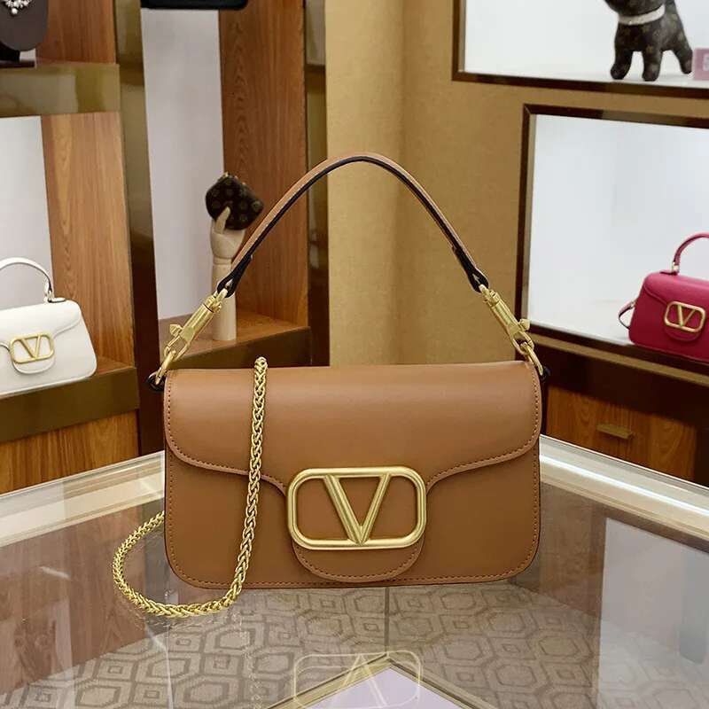 Women's Calf Leather Handbag Chain One-Shoulder Crossbody New Fashionable And Versatile High-Quality Women's Bag
