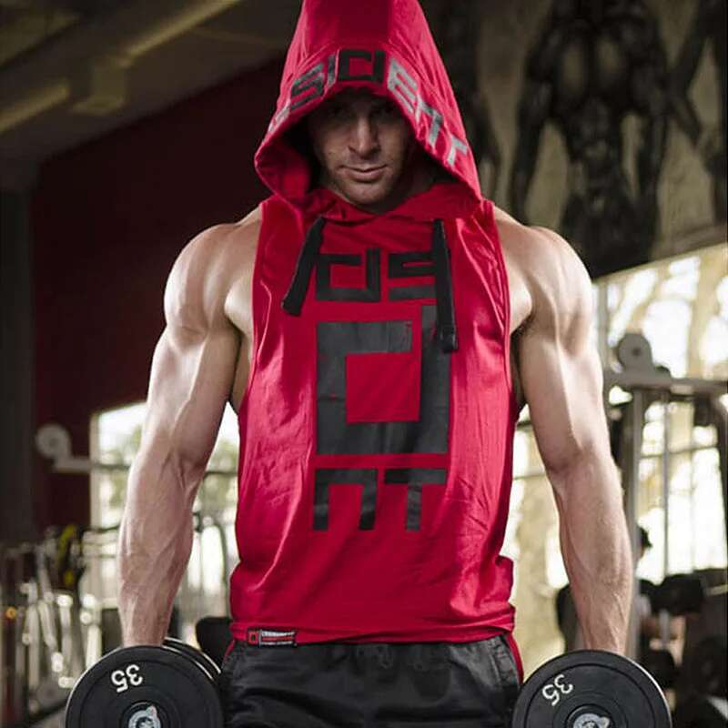 Mens Street Corner Pullovers Fiess Sport Sleeveless Hoodies Gym Bodybuilding Running Training Jogging Cotton Casual Sportswear