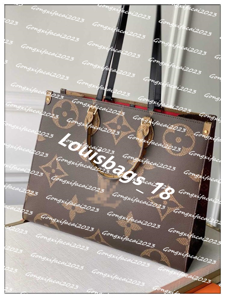 12A Onthego Luxury totes designer bag womens on the go MM GM handbags tote bag Hot Crossbody flower ladies Casual Genuine Leather purse shoulder bags female handbag