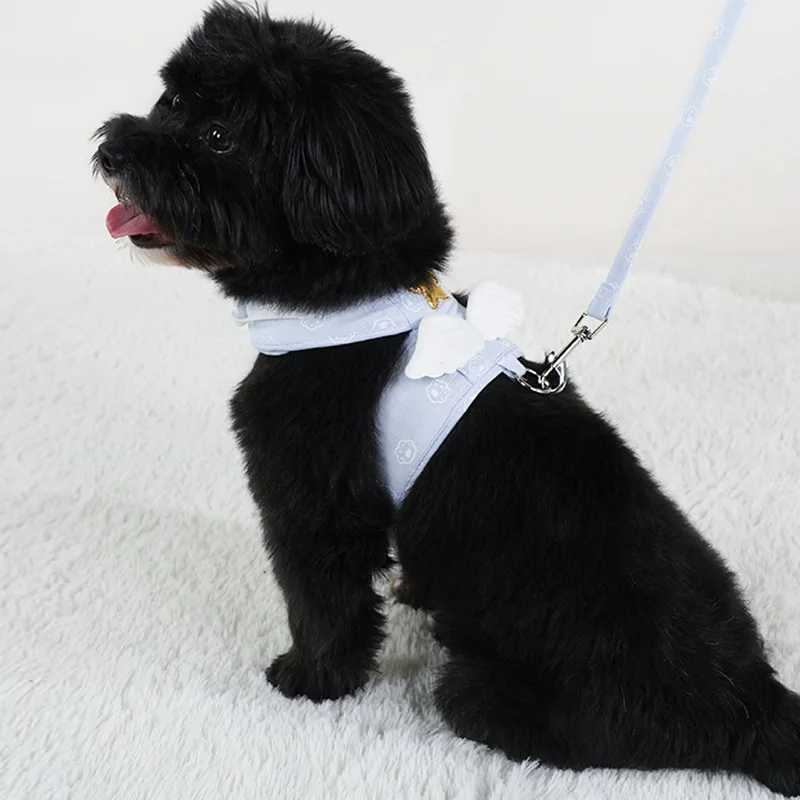 Cat and Dog Strap Necklace Pet Collar Accessories Kawaii Angel Wing Vest Strap Dog Personalized SuppliesT250318