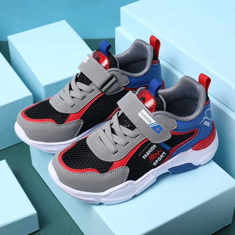 Single net childrens shoes boys sports shoes summer breathable and non slip surface girls casual tennis and running outdoor shoesXJ250318