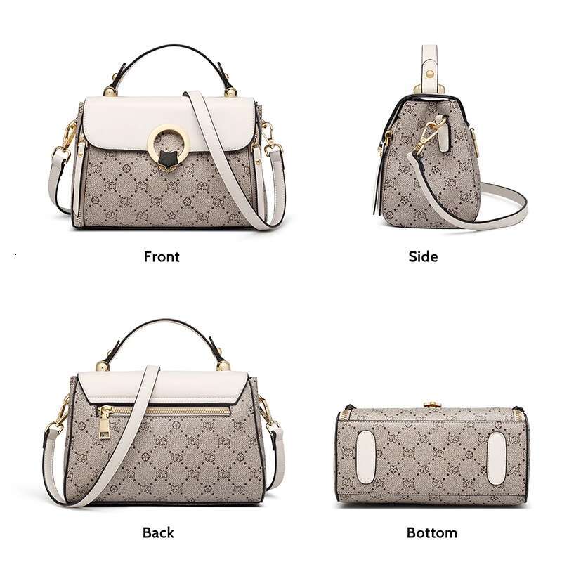 FOXER PVC Leather Shoulder Crossbody Bags Vintage Signature Mini Totes Retro Fashion Female Handbags Casual Travel Women's Bag