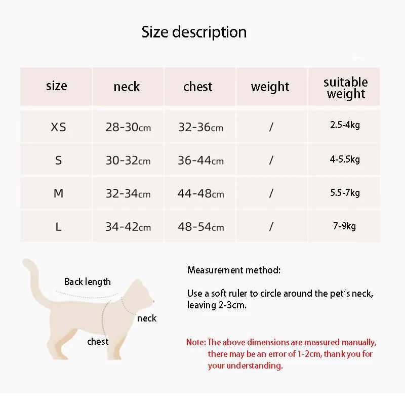 Cat Strap and Belt Set Fresh Flat Cat Strap Anti Separation Adjustable Pet Strap Suitable for Cat and Dog AccessoriesT250318