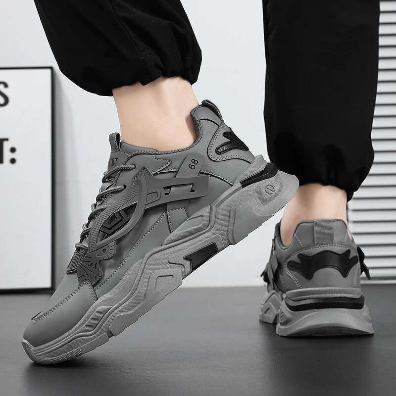 Student height increasing four season new thick men's casual sports soft sole comfortable outdoor running shoes