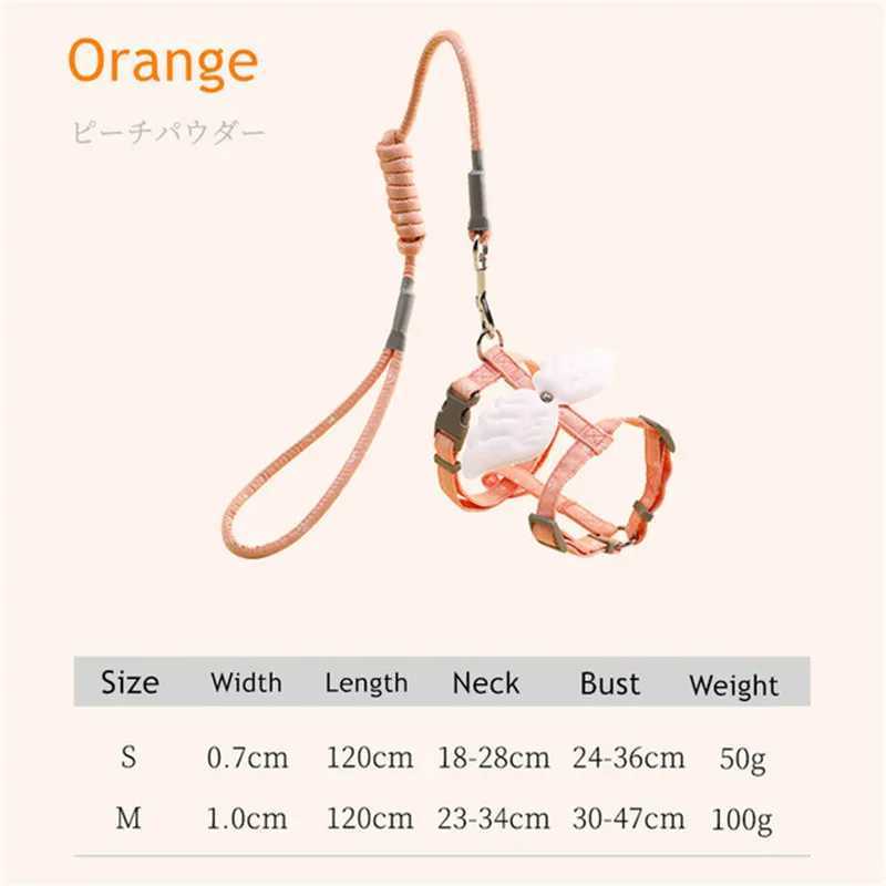 Cute Angel Wing Cat Strap 120cm Strap Outdoor Cat Dog Strap and Strap Set Waterproof Tank Top Chest Strap Kitten AccessoriesT250318