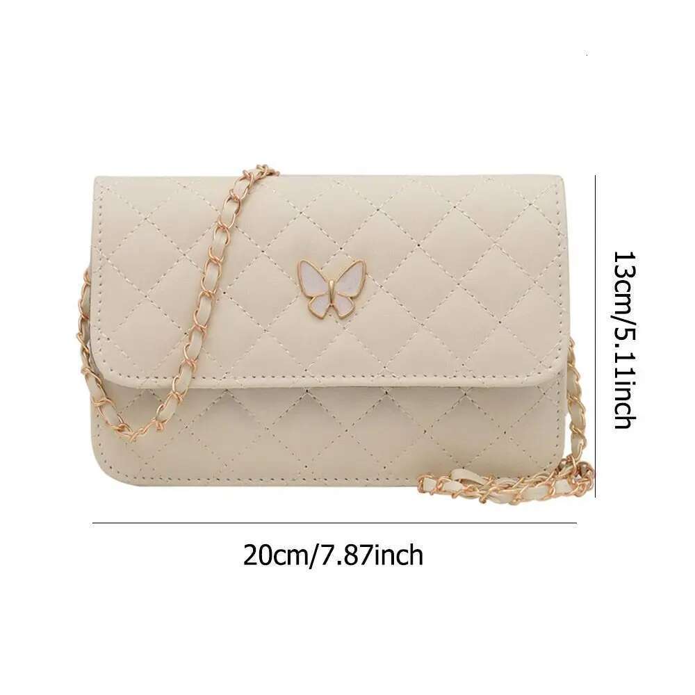 Plaid Chain Classic Bag Fashion PU Leather Shoulder Bags Women Trendy All-Match Crossbody Handbag Korean Style Mini Pouch