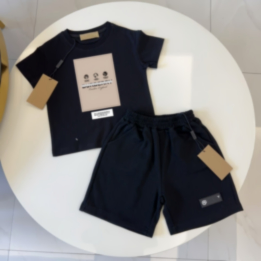 Tracksuits kid short and t shirt set girl pink Tracksuit boy clothe Two Piece classic New baby clothes childrens sets 2-14 ages