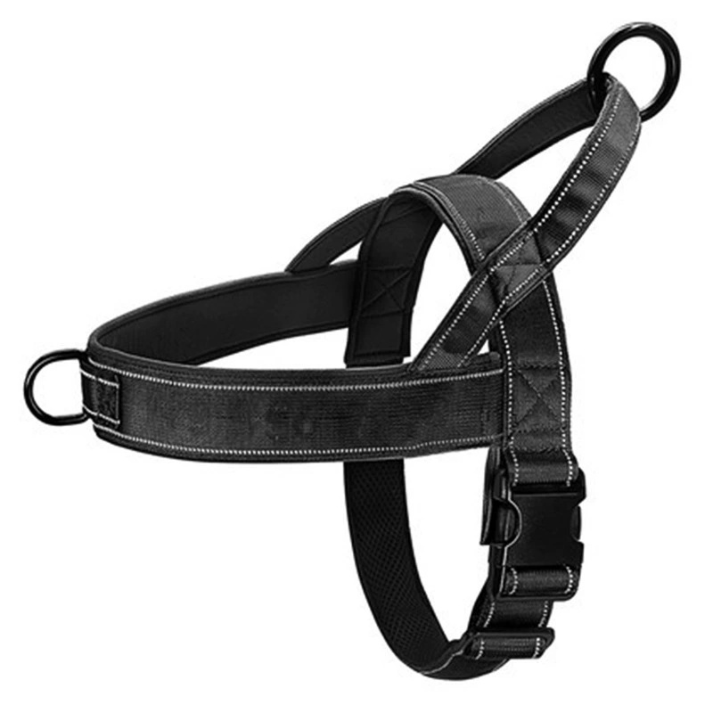 1pc Reflective Design No Pull Dog Harness Escape Proof Adjustable Nylon Dog Harness with Padded Handle for Medium Large Dog