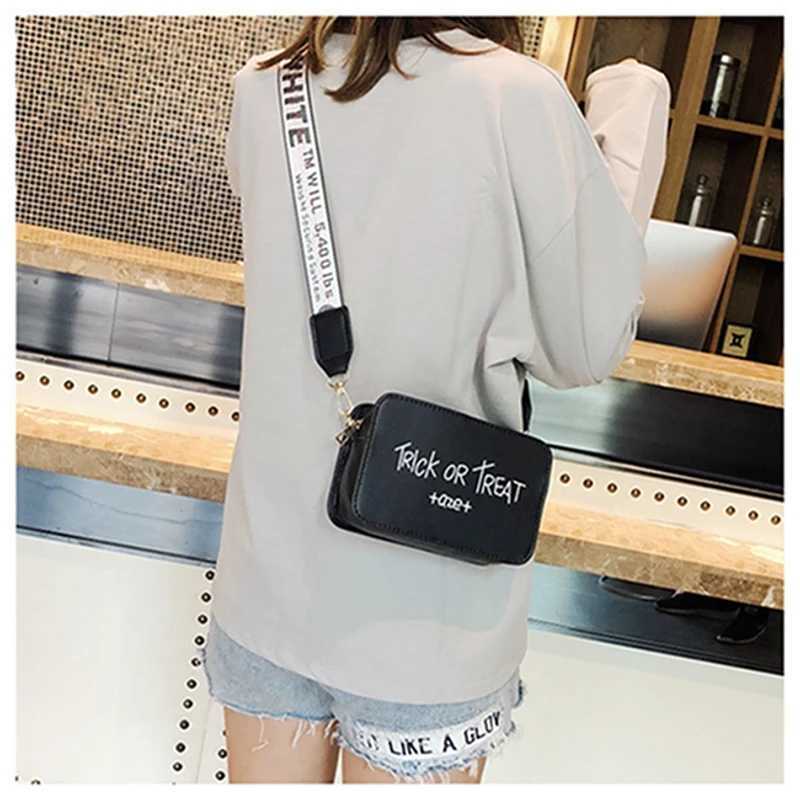 Wide Letter Strap Black Messenger Bags Lady Bag Coin Small Crossbody Bags for Wen Mini Square Letters Bag Z250318