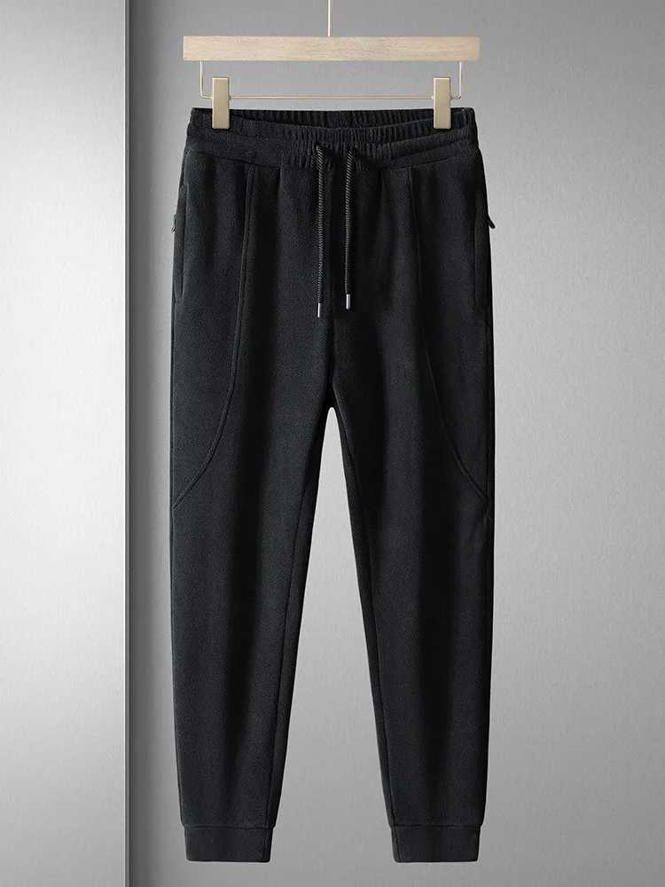 Winter Zipper Pocket Thick Warm Sports Pants Mens Jogger Sweatshirt Casual Track Pants Mens Large Hot Wool Trousers 8XL W250318