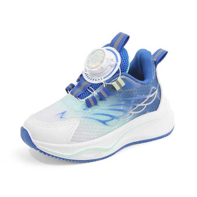 Childrens sports shoes boys casual shoes rotating buttons childrens girls running sports shoes soft soled baby mesh shoes childrens sports shoes W2503
