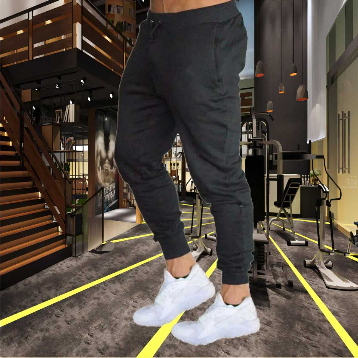 Mens Sport Pants Running Pants With Zipper Pockets Soccer Training Jogging Sports Trousers Fitness Football Leggings Sweatpants W250318