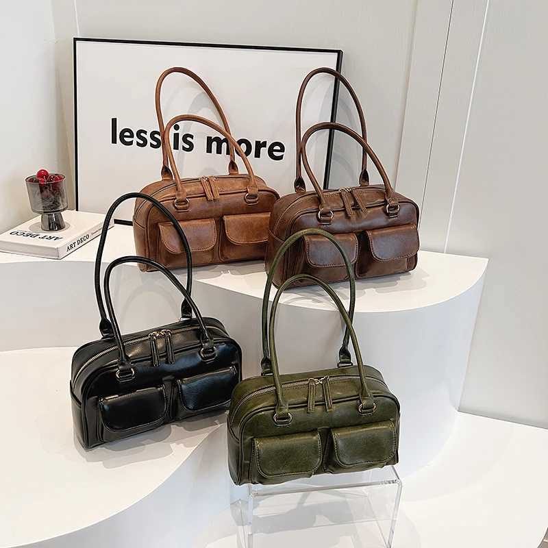 LEFTSIDE Small Double Pocket Shoe Bags for Wen 2023 New Trend Designer Underarm Bag Fem Handbag and Wallet Y250318