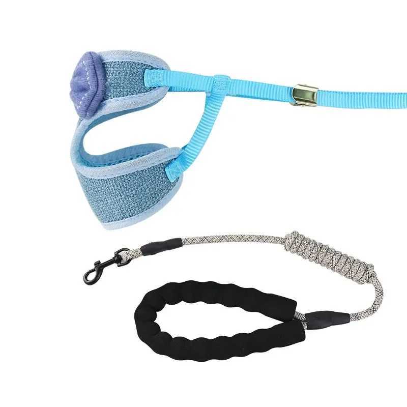 Bow Cat Strap and Belt Set Adjustable Dog Strap Cat Lead Belt Clothing Vest Nylon Mesh Cat Collar Cat AccessoriesT250318