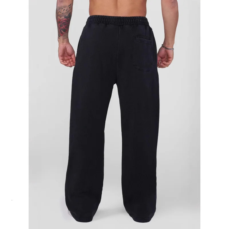 2025 Mens Fitness Pants American Street Retro Hip Hop Style Trendy Printed Casual 250311