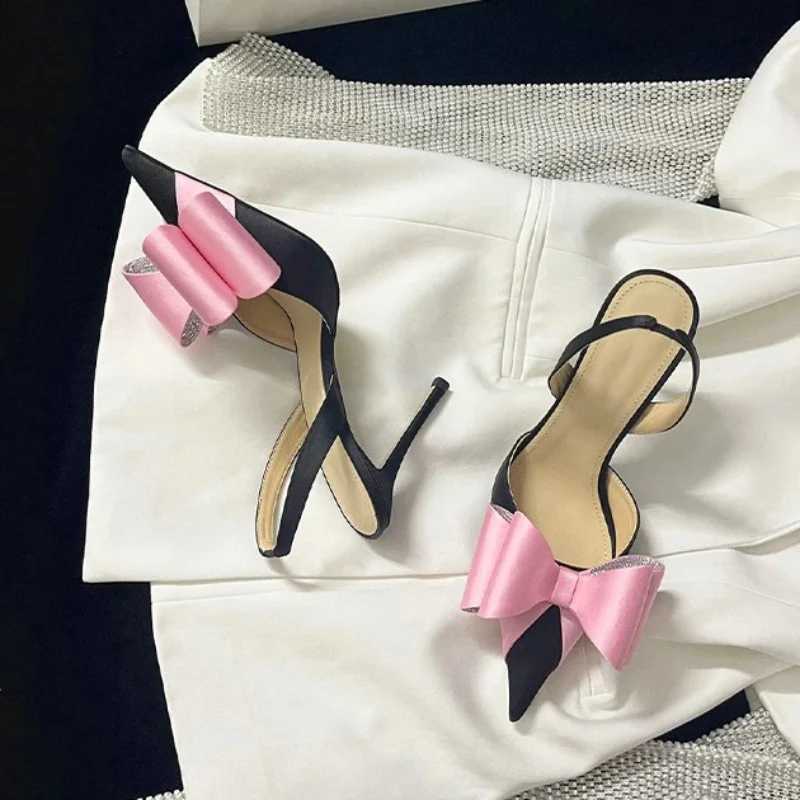 2025 New Hollow WenS Shoes Breathable Mesh Sandals Summer Leather Pointy Stiletto H Y250317