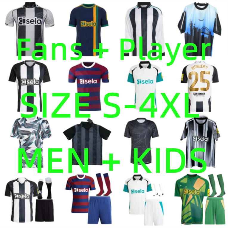 24 25 26 newcaslte united GORDON soccer jerseys 2025 2026 newcaste BRUNO G. WILSON ISAK NUFC TONALI LIVRAMENTO Football Shirt Goalkeeper Men Kids Kit Player Version