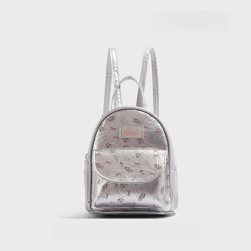 2025 Summer New Shiny High quality Backpack Fashion Designer Niche Western Style Mini Pink Flower Outdoor Waterproof Backpack Women s Handbag Storage 