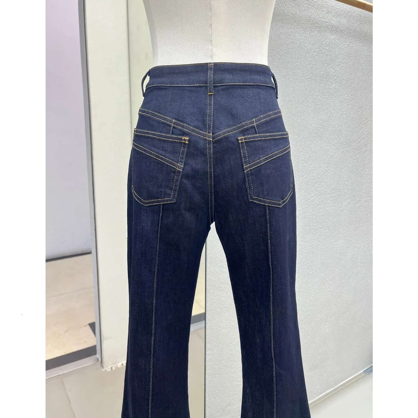 Women Jeans Australian Designer Resort Wear Vintage High Waist Flare-Leg Spandex Cotton Pants Trendy Summer Outfit