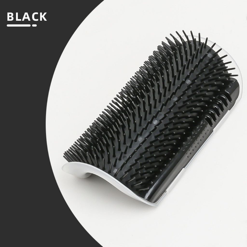 Cat Care Combo: Soft Bristle Massage Brush & Corner Scrapper Comb for Easy Shedding Management