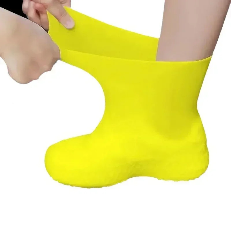Silicone WaterProof Shoe Covers Unisex Shoes Protectors Reusable NonSlip Rain Boot Overshoes Walking Accessories 250318