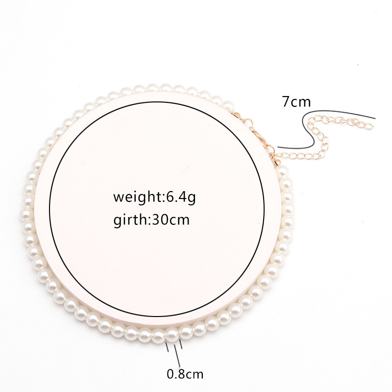 Simple Fashion Imitation Pearl Single-layer Necklace Feminine Everything Collars Clavicle Chain Jewelry