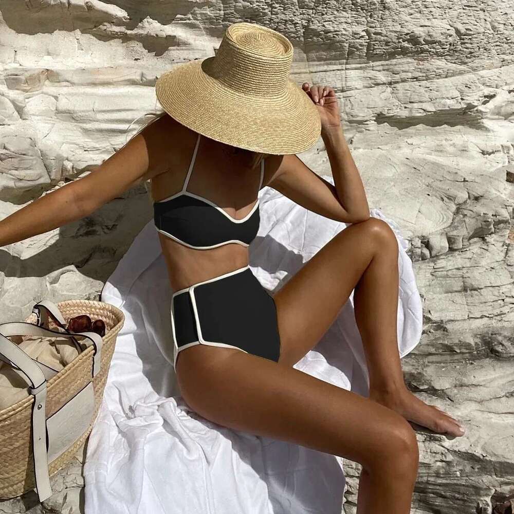 Cputan Black Sexy 2024 Push Up Bikini Set Two Piece High Waist Bikini Swimsuit Brazilian Summer Swimsuit