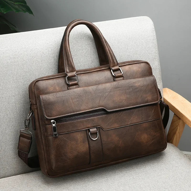 Mens Notebook Bag Executive briefcase Ma set bag Mens leather business handbag Mens handbag side 250317