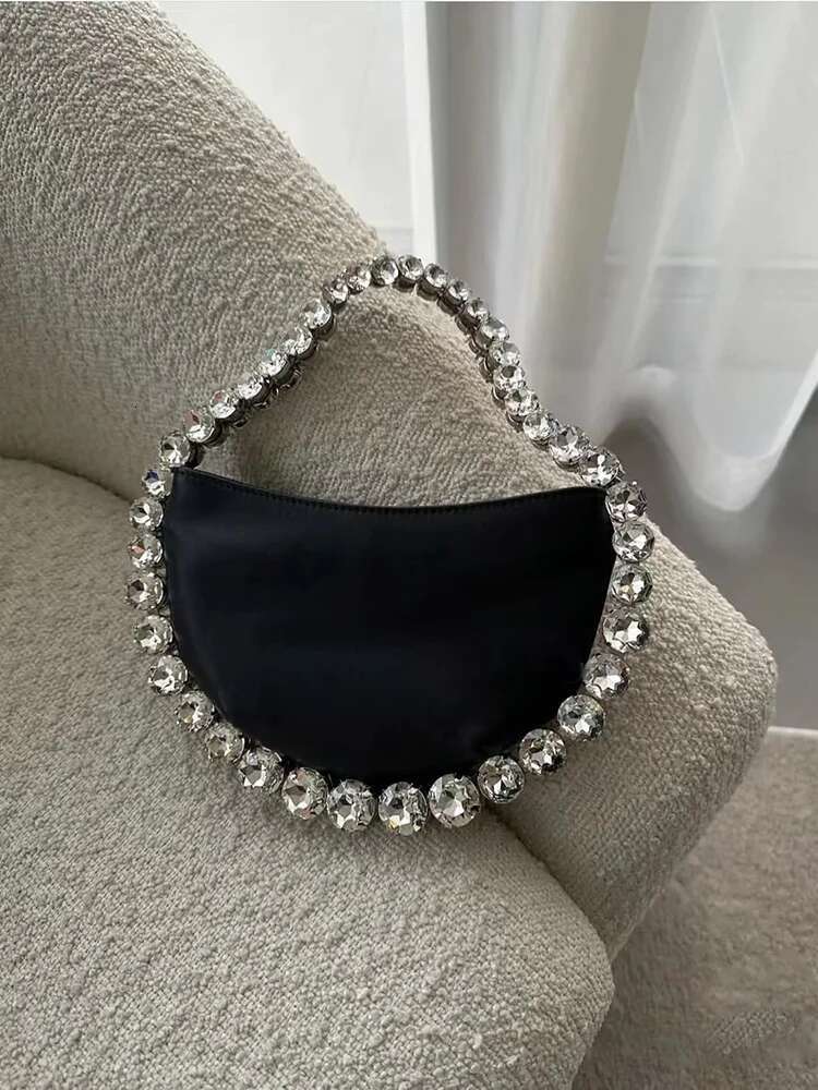 Glitter Shiny Water-Drop Evening Crystal Rhies Dia Women's Handbag Wedding Party Clutch Purse Shoulder Bag