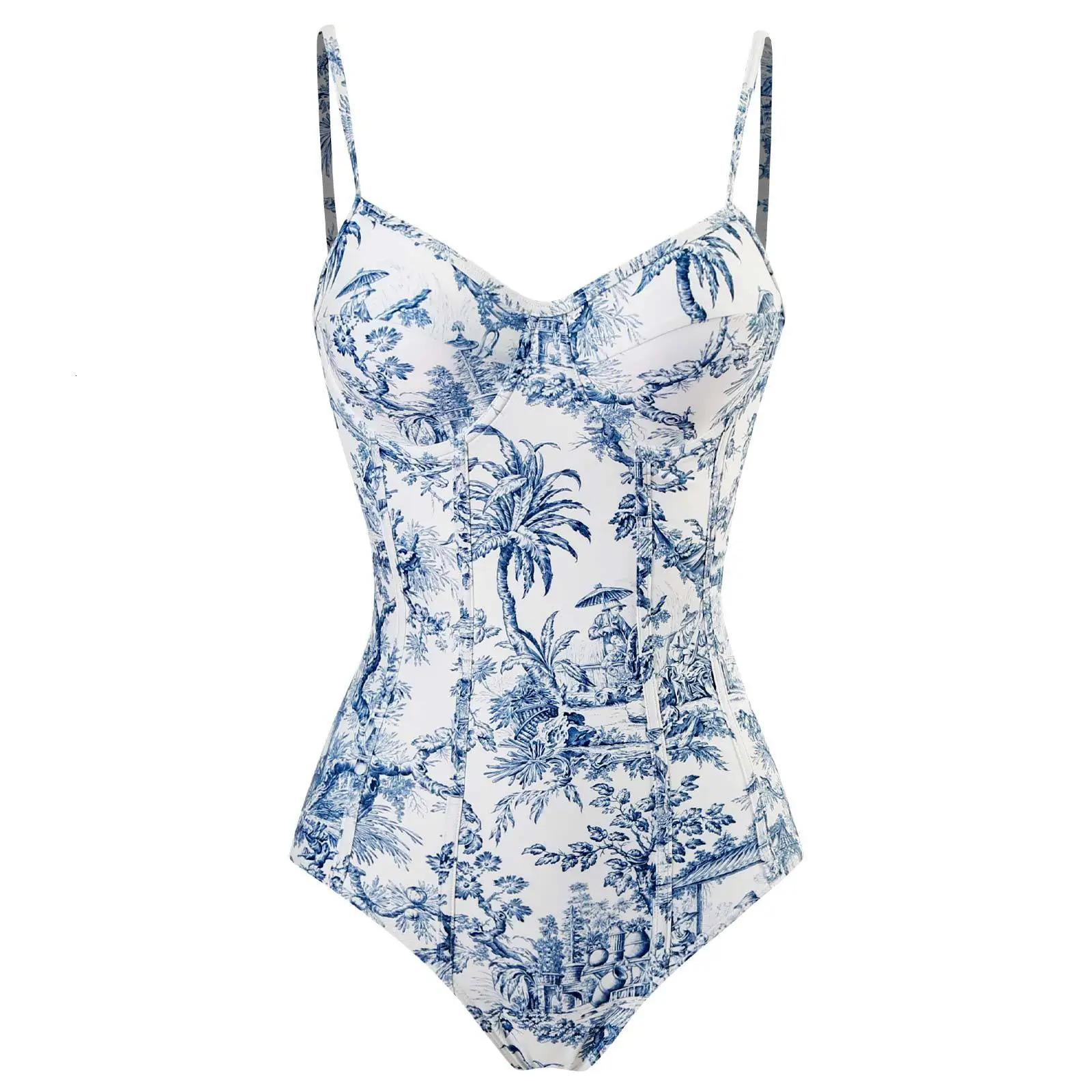 2023 Printed Swimwear Women Swimsuit Push Up Bathers Bathing Swim Suit Beachwear Swimming Summer Bodysuit 250312