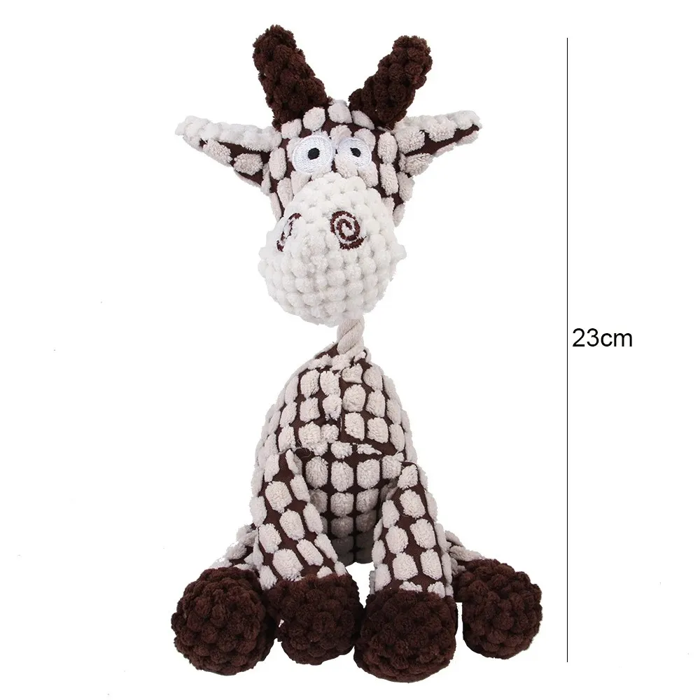 Fun Pet Toy Donkey Shape Corduroy Chew Toy For Dogs Puppy Squeaker Squeaky Plush Bone Molar Dog Toy Pet Training Dog