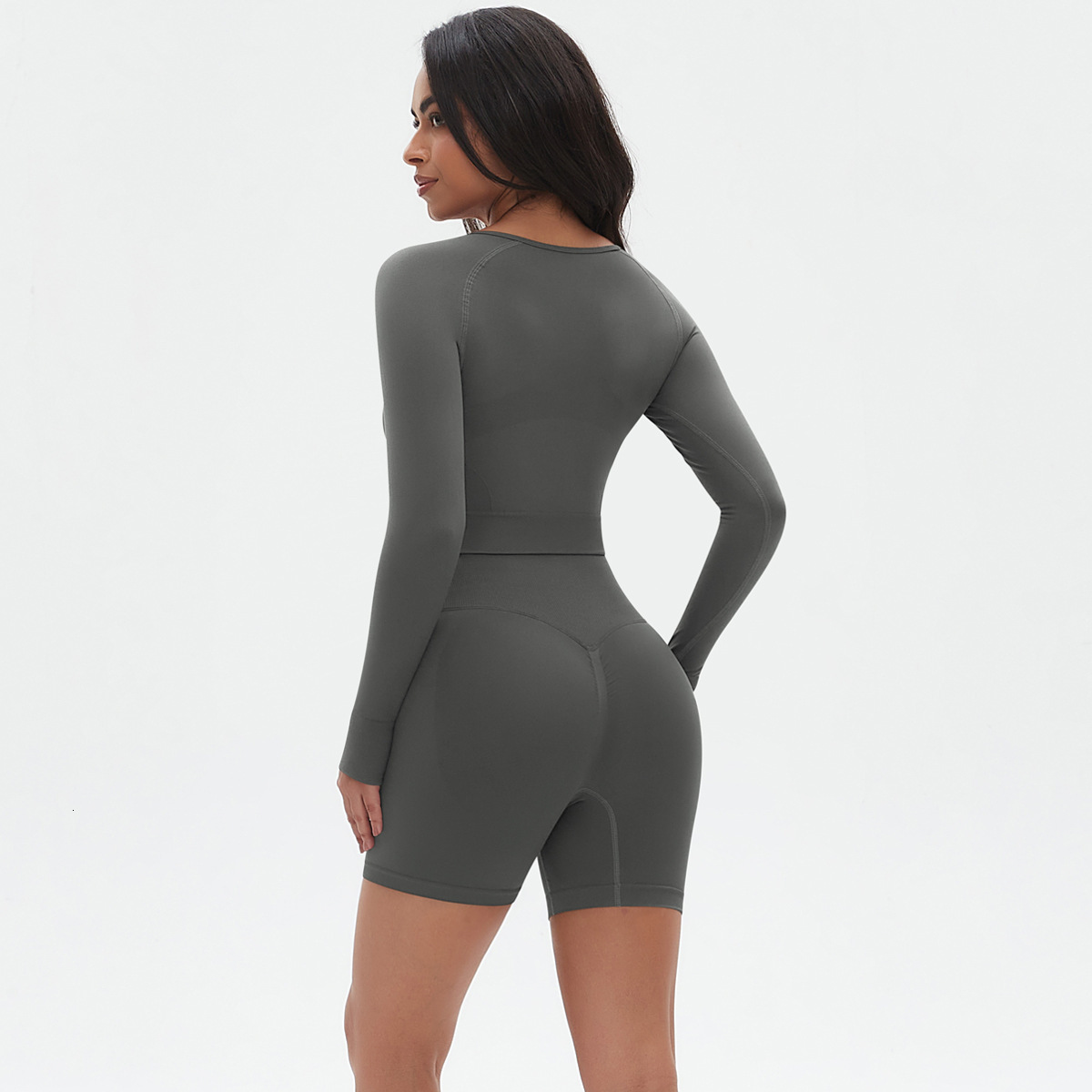 New tracksuit Yoga Peach Pants Set Seamless Knitted Slimming Running Training Sports Fitness Clothing for Women leggings