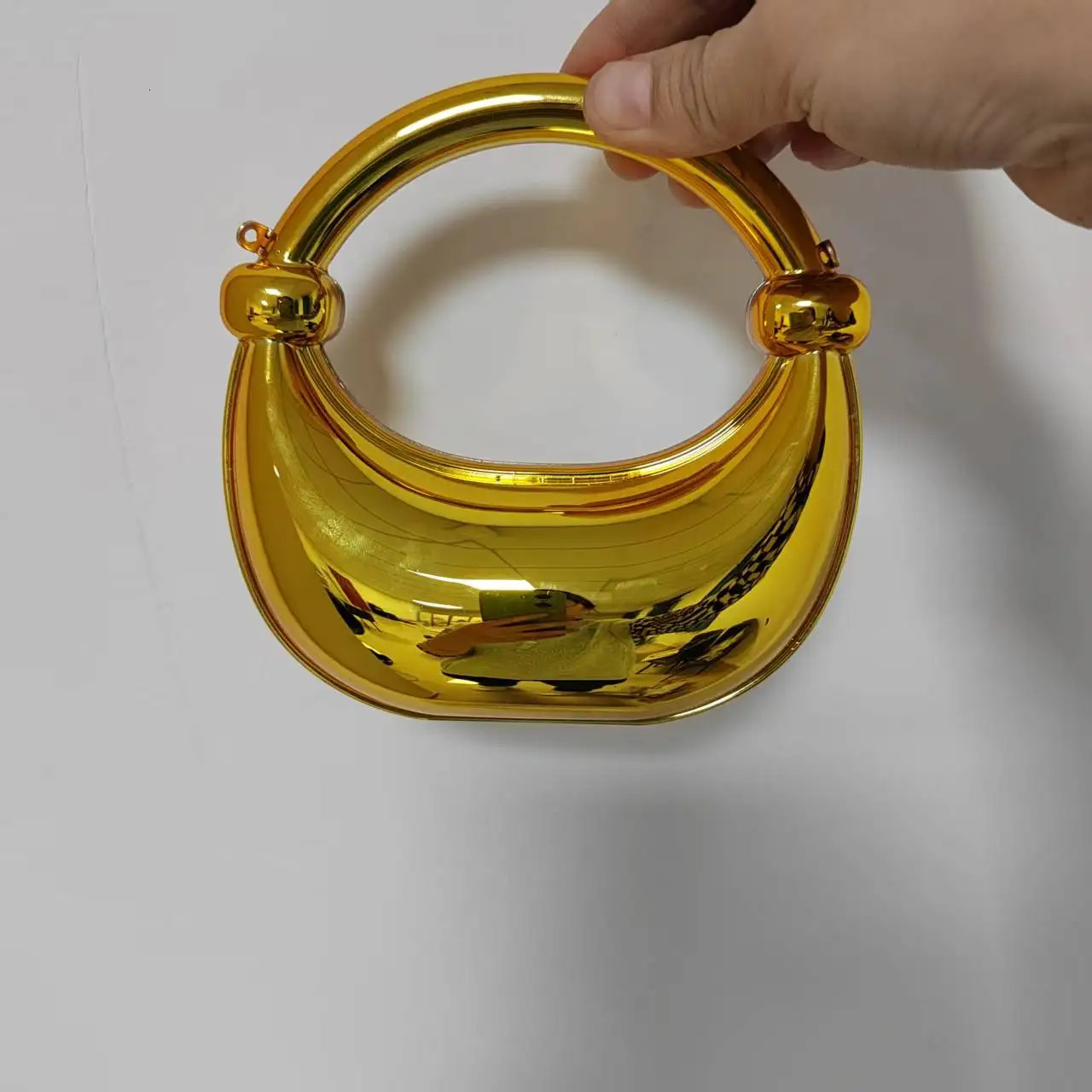 2025 Cute Mini Small Purse Jewelry Clutch Knot Metallic Hand Purse Funky Gold/Silver Mini Purse Bag R250318