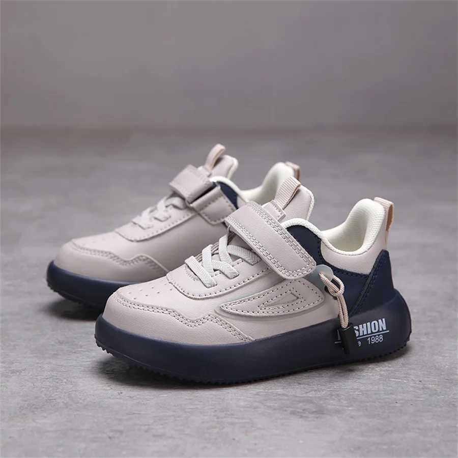 Tenis sports shoes for children in spring/autumn new boys and girls sports shoes casual board shoes leather soft soled childrens white shoesXJ250318