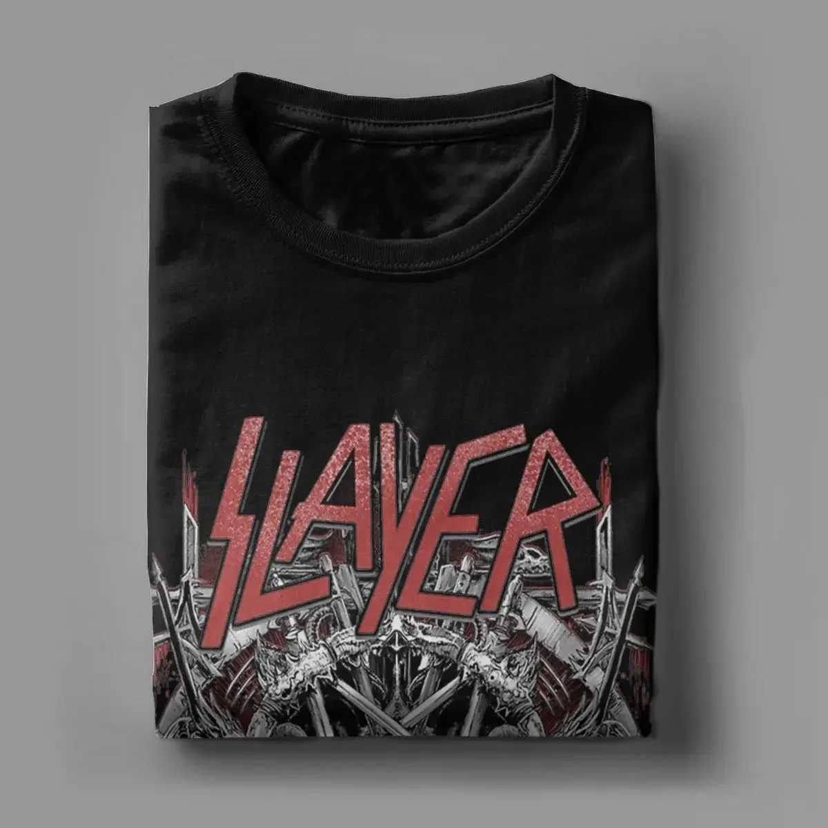 Summer retro 1980s metal band killer garbage metal T-shirt mens O-neck cotton anime T-shirt short sleeved T-shirtT250318