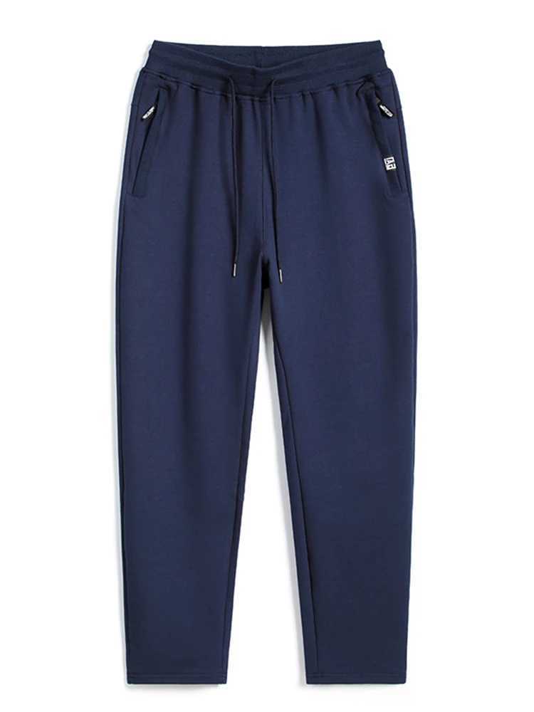Mens Cotton Sports Pants Large 8XL 7XL 6XL Zipper Pocket Straight Running Pants Loose Sports Pants Casual Pants W250318