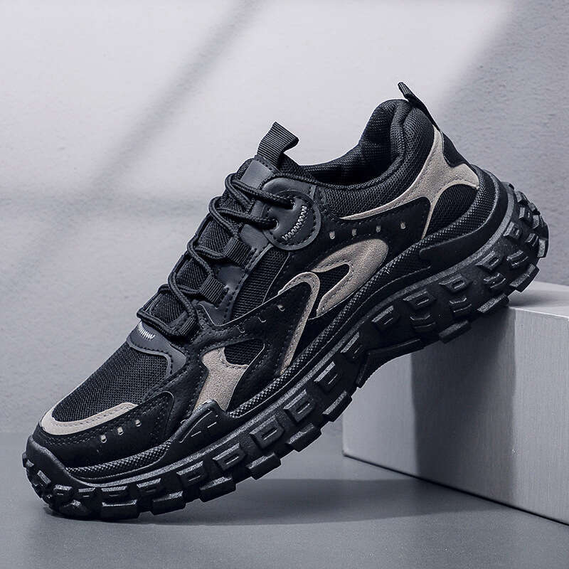 Sports dad spring autumn new breathable mesh men's construction site work anti slip and wear-resistant labor protection shoes