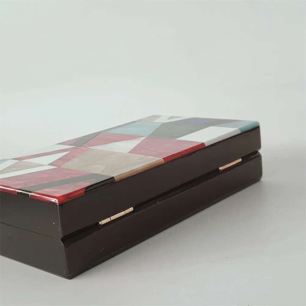 Colorful Geometric Acrylic Box Day Clutches Evening For Women Sac A Main Femme Mini Party Wedding Brand Wallet Purses Bags