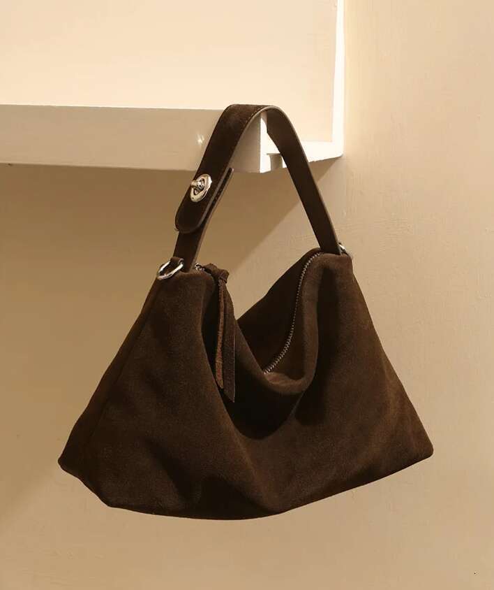 Top Quality Suede Woman Crossbody Pillow Niche Lady Literary Shoulder Bag Matte Cowhide Commuting New