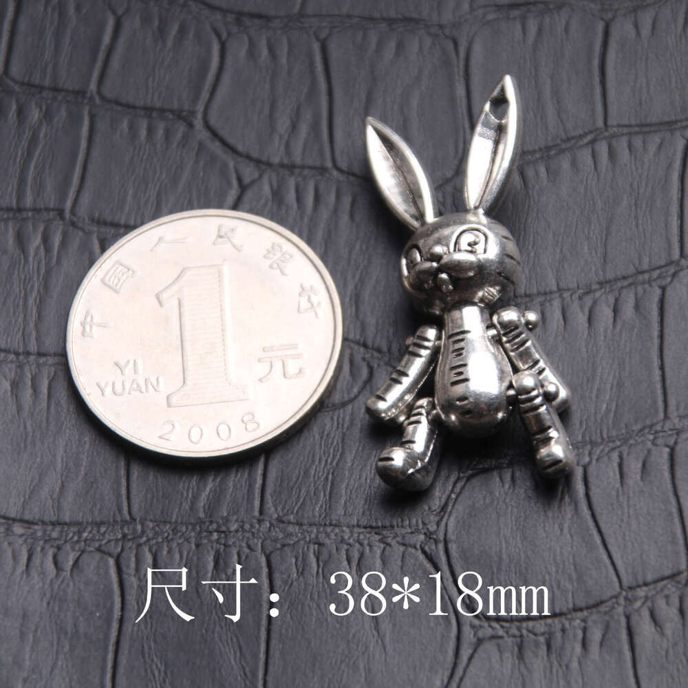 Korean Dongdaemun ins rabbit necklace collarbone chain women's antique sier bunny pendant alloy accessories