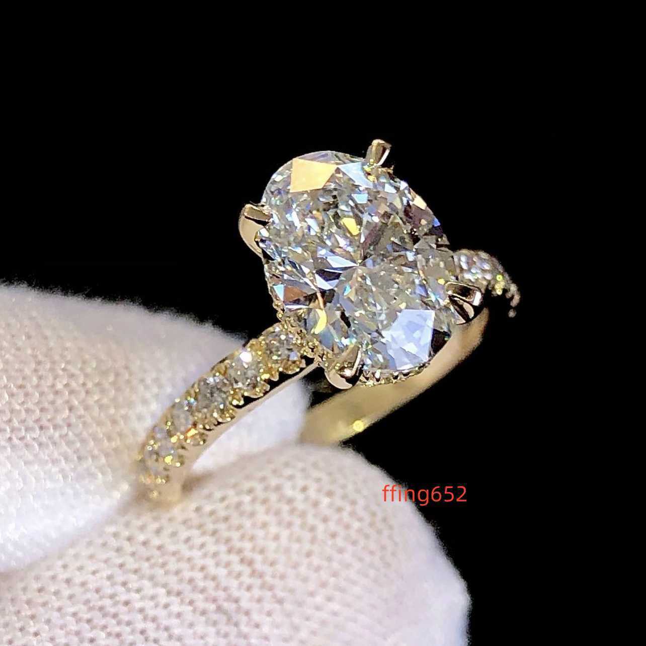 real gold 9k 14k s sier women wedding set oval cut diamond engagement rings moissanite